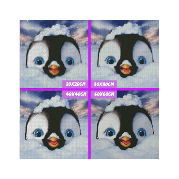 Pingvin - Táncoló talpak - Gyémánt képkirakó 50*50 cm
