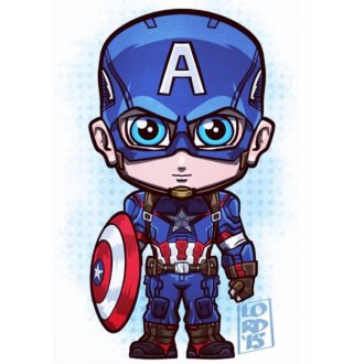   Chibi hősök Amerika kapitány - Gyémánt képkirakó 40*50 cm