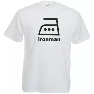 Vasalós iron man férfi rövid ujjú póló