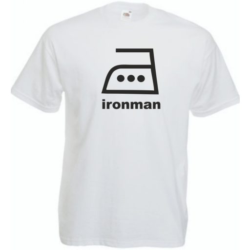 Vasalós iron man férfi rövid ujjú póló