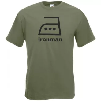 Vasalós iron man férfi rövid ujjú póló