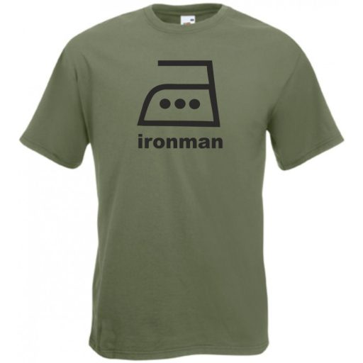 Vasalós iron man férfi rövid ujjú póló