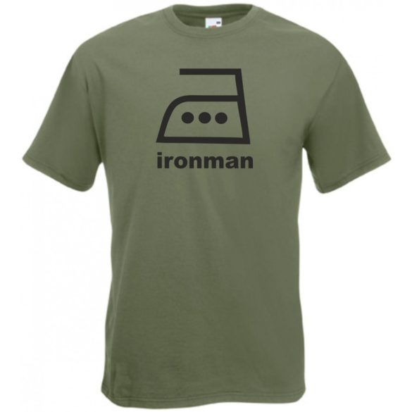 Vasalós iron man férfi rövid ujjú póló