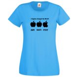 Three apples - ADAM'S, ISAAC'S, STEVE'S női rövid ujjú póló