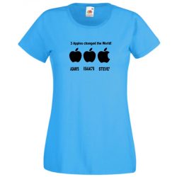   Three apples - ADAM'S, ISAAC'S, STEVE'S női rövid ujjú póló