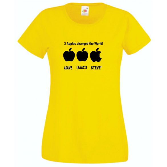 Three apples - ADAM'S, ISAAC'S, STEVE'S női rövid ujjú póló