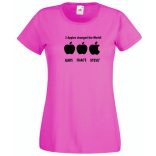 Three apples - ADAM'S, ISAAC'S, STEVE'S női rövid ujjú póló
