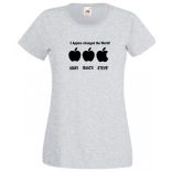 Three apples - ADAM'S, ISAAC'S, STEVE'S női rövid ujjú póló