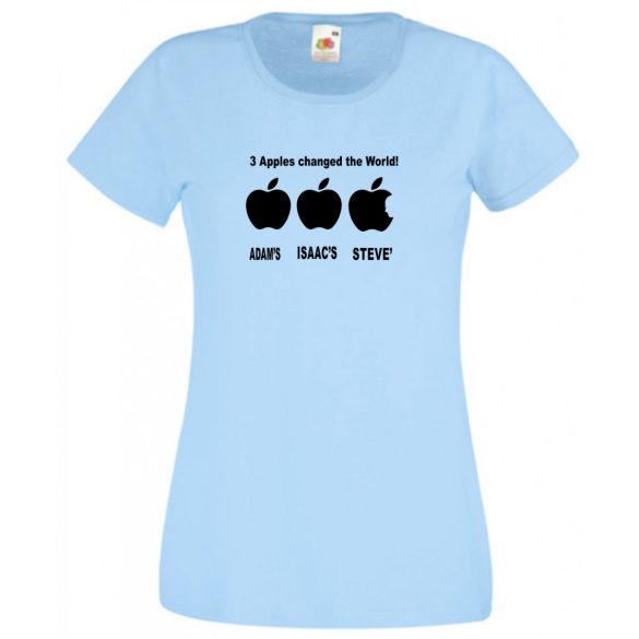 Three apples - ADAM'S, ISAAC'S, STEVE'S női rövid ujjú póló