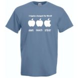Three apples - ADAM'S, ISAAC'S, STEVE'S férfi rövid ujjú póló