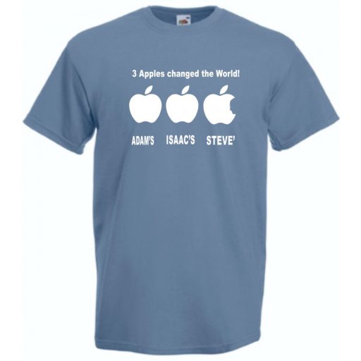 Three apples - ADAM'S, ISAAC'S, STEVE'S férfi rövid ujjú póló