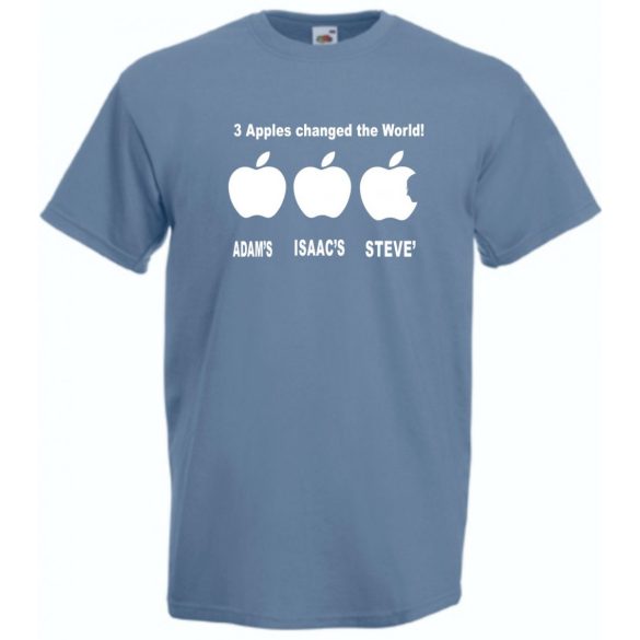 Three apples - ADAM'S, ISAAC'S, STEVE'S férfi rövid ujjú póló
