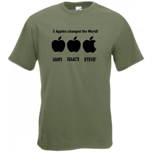 Three apples - ADAM'S, ISAAC'S, STEVE'S férfi rövid ujjú póló