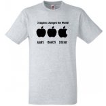 Three apples - ADAM'S, ISAAC'S, STEVE'S férfi rövid ujjú póló