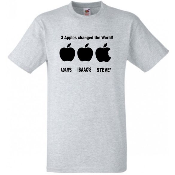 Three apples - ADAM'S, ISAAC'S, STEVE'S férfi rövid ujjú póló