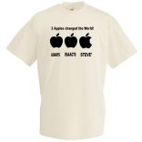Three apples - ADAM'S, ISAAC'S, STEVE'S férfi rövid ujjú póló