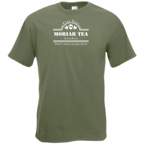 Vicces szójáték Moriar Tea, Moriarty - Sherlock kedvelőknek férfi rövid ujjú póló