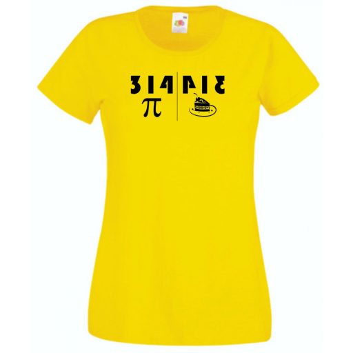 Szójáték - Pí - Pie - tükörkép női rövid ujjú póló