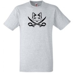 Kalóz róka, fox pirate férfi rövid ujjú póló