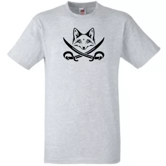 Kalóz róka, fox pirate férfi rövid ujjú póló