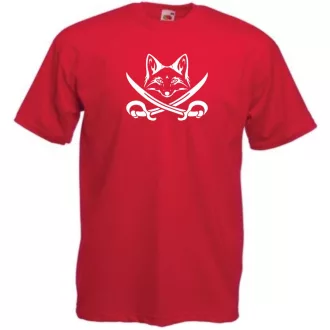 Kalóz róka, fox pirate férfi rövid ujjú póló