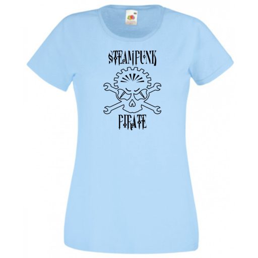 Steampunk kalóz minta női rövid ujjú póló