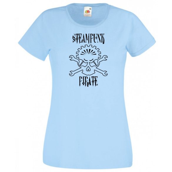 Steampunk kalóz minta női rövid ujjú póló