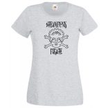 Steampunk kalóz minta női rövid ujjú póló