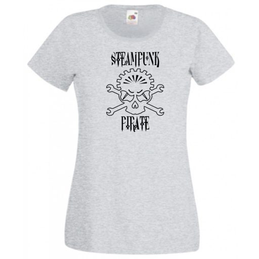 Steampunk kalóz minta női rövid ujjú póló