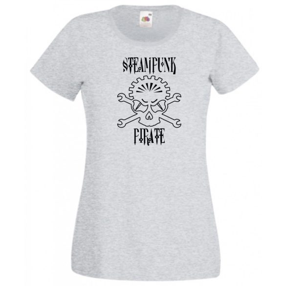 Steampunk kalóz minta női rövid ujjú póló