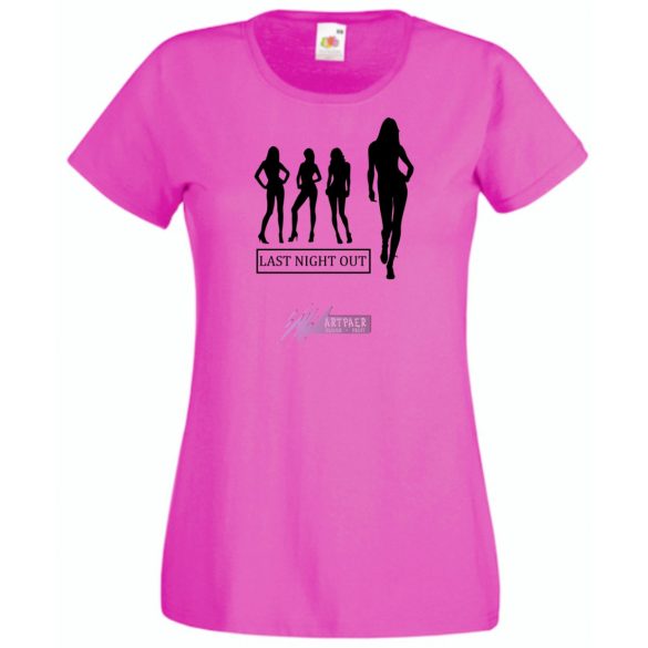 Last night out, az utolsó kimenő - lánybúcsú mintás női rövid ujjú póló