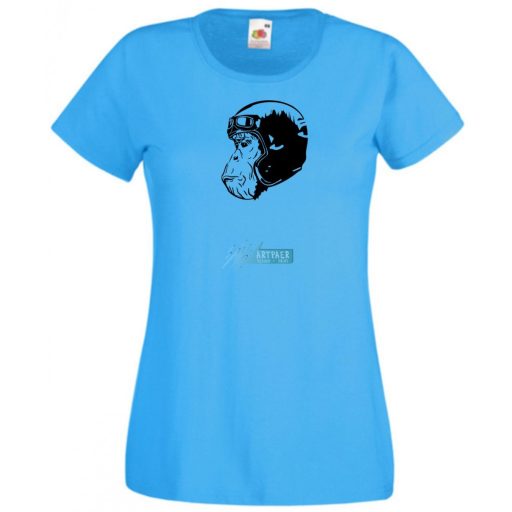 Racer monkey, motoros majomfej női rövid ujjú póló