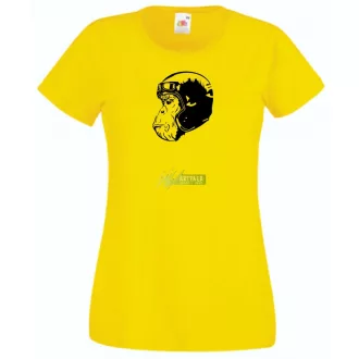 Racer monkey, motoros majomfej női rövid ujjú póló