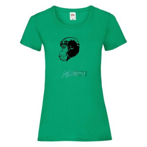 Racer monkey, motoros majomfej női rövid ujjú póló