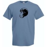 Motoros majom fej, racer férfi rövid ujjú póló