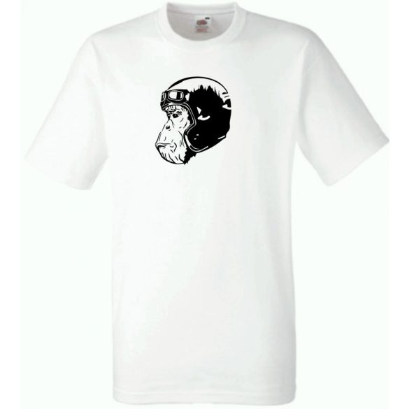 Motoros majom fej, racer férfi rövid ujjú póló