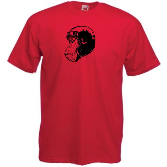 Motoros majom fej, racer férfi rövid ujjú póló