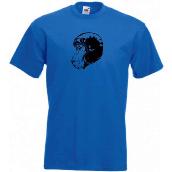 Motoros majom fej, racer férfi rövid ujjú póló