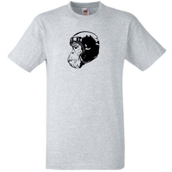 Motoros majom fej, racer férfi rövid ujjú póló