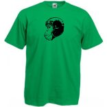 Motoros majom fej, racer férfi rövid ujjú póló