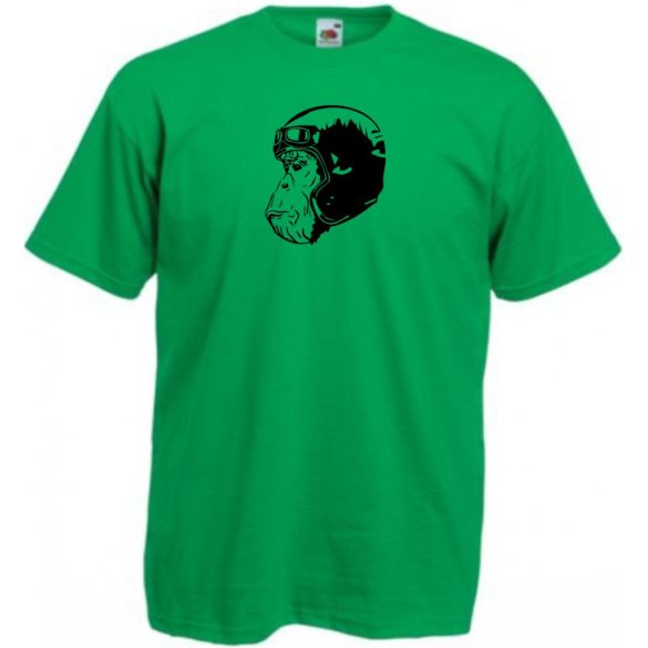 Motoros majom fej, racer férfi rövid ujjú póló