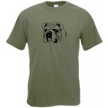 Bulldog, kutya mintás póló férfi rövid ujjú póló