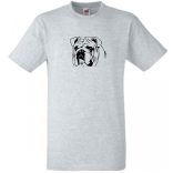 Bulldog, kutya mintás póló férfi rövid ujjú póló