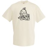 Yorki, yorkshire terrier, pet, házi kedvenc, kutyus férfi rövid ujjú póló