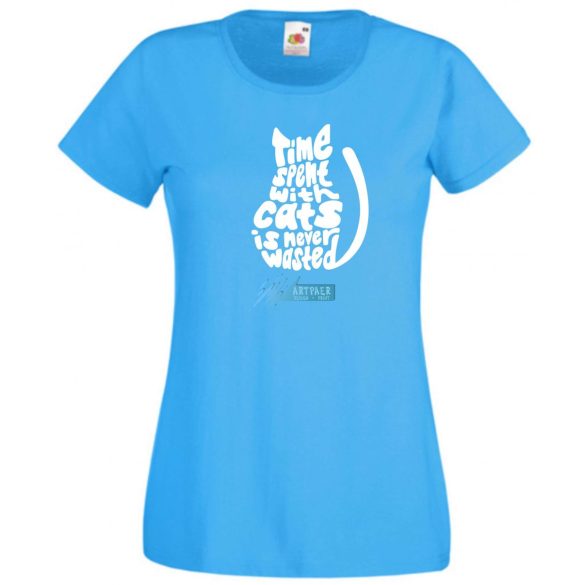 A macskákkal töltött idő.. női rövid ujjú póló