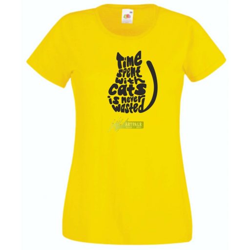 A macskákkal töltött idő.. női rövid ujjú póló