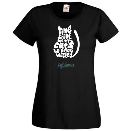 A macskákkal töltött idő.. női rövid ujjú póló