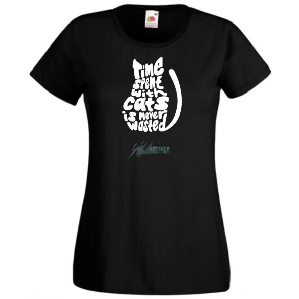 A macskákkal töltött idő.. női rövid ujjú póló