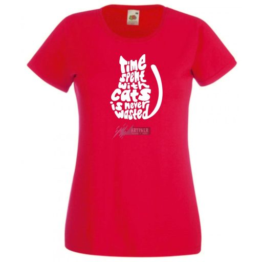 A macskákkal töltött idő.. női rövid ujjú póló