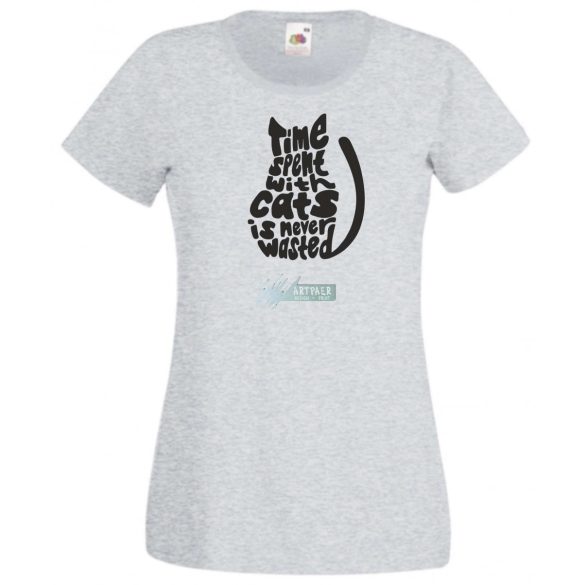 A macskákkal töltött idő.. női rövid ujjú póló